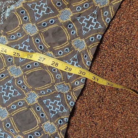 Johnny Was embroidered Tunic Top Blouse XS Cupro Rayon Bohemian - Picture 7 of 8